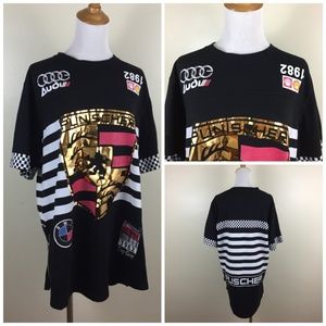 MJC Applique Patches Print Short Sleeve Shirt Top